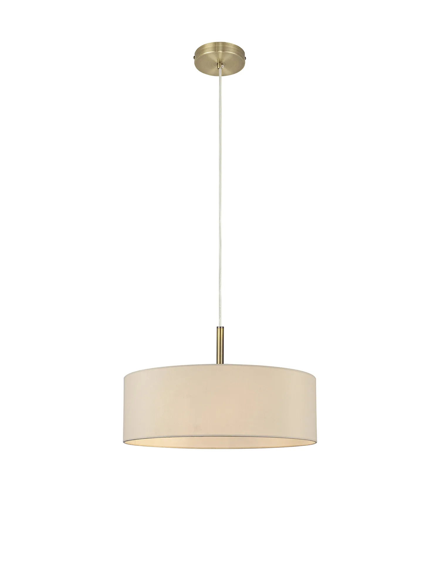 Baymont 45cm 5 Light Pendant Antique Brass, Ivory Pearl/White DK0746  Deco Baymont AB IV